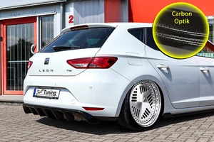 Heckansatz Heckdiffusor aus ABS für Seat Leon 5F Style 3 + 5 Türer Carbon Optik - Bild 1 von 4