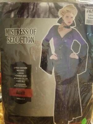 Dama Vampiro Halloween Vestido Elegante Disfraz Señora de la Seducción Adulto S #258 Foto 1 de 3