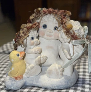 Figura 1991 DREAMSICLES A Kiss For Momma Cherub Angel 2 bebés y patitos - Imagen 1 de 12