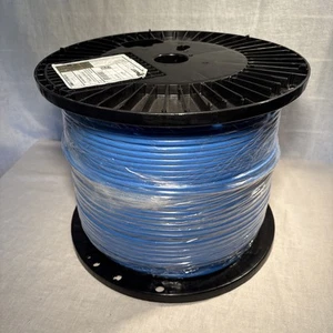 1000' Panduit PUP6AHD04BU-G 23 AWG 4 Pair Solid Copper Cat 6A Cable Blue - Picture 1 of 2