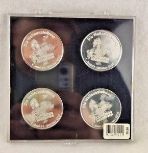 Juego de 4 monedas de la Exposición Mundial 2000 en Hannover, Alemania - Imagen 1 de 6