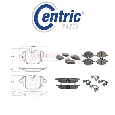 Centric Ceramic Disc Brake Pads w Shims for 2014-2017 BMW i8 1.5L L3 - ua Foto 1 de 4