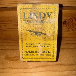 Antique 1925 "LINDY - THE NEW FLYING GAME" Card Game. (T5) - Picture 1 of 11