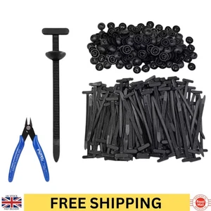 Cable Ties Zip Studs 50 Heavy Duty Self-Locking Panel Fixing Nylon Wire Snips  - Picture 1 of 14