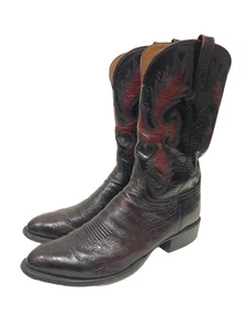 Botas Lucchese Hechas a Mano Clásicas Exóticas Negras Cereza Suave Avestruz Para Hombre’s 14B - Imagen 1 de 19