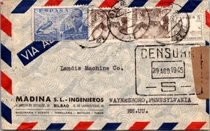 CAMINO DE ORO: Correo Aéreo España 1945 a EE. UU. censurado CV878_P09 - Imagen 1 de 2
