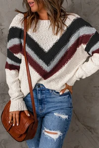 Cecilia Chevron Striped Sweater - Picture 1 of 5