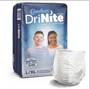 Comfees DriNite Juniors Juventud Juventud Ropa Interior Absorbente Grande/X-Grande 60 a - Imagen 1 de 4