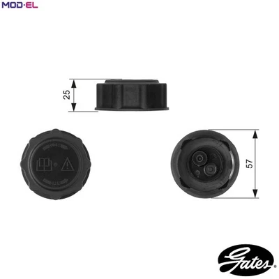 CAP COOLANT TANK RC233 FOR FORD SIERRA/Hatchback/Turnier/Break GRANADA/Mk/III - Image 1 of 4