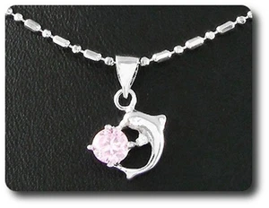 Minerales y Piedras Précieuses. Colgante Zafiro Rosa 5MM Chapado Oro Blanco 18 - Imagen 1 de 4
