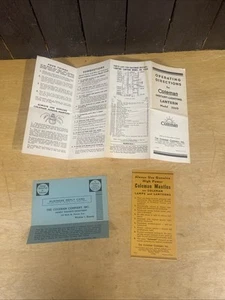 1947-51 Coleman Lantern Model 220D Chrome Instructions & More - Picture 1 of 8