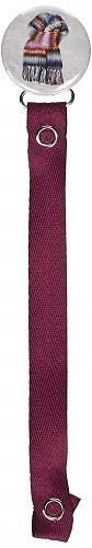 aBaby CPFW260 Red Scarf Burgundy Pacifier Clip - Image 1 of 1