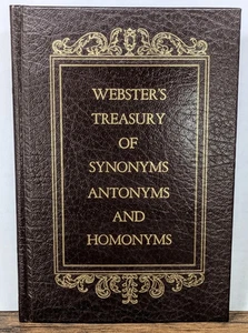 Webster's Treasury of Synonyms Antonyms and Homonyms 1952 Vintage Decorative HC - Imagen 1 de 9