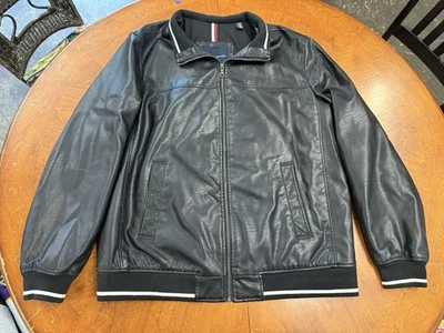 Chaqueta de cuero sintético Tommy Hilfiger acabado premium para hombre talla: XLT alta Foto 1 de 4
