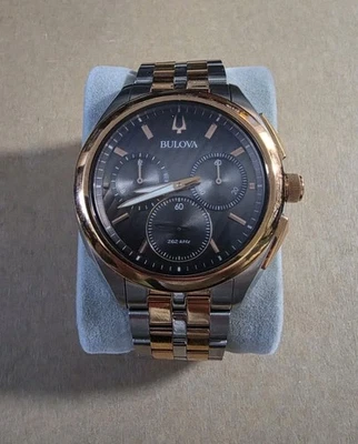 Bulova CURV Men's 98A160 44mm Chronograph Two-Tone Stainless Steel Rose Gold  - Image 1 of 3