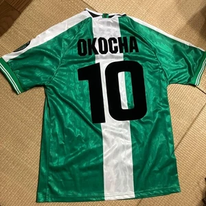 Vintage Nigeria Okocha 1996 Size L Nike Soccer Jersey Kit - Picture 1 of 24