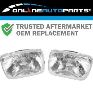 Semi Sealed H4 Glass Headlight Set for Toyota Hiace LH103R RZH103 1989~04 RWD - Picture 1 of 2