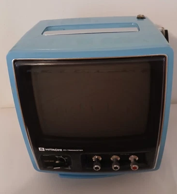 Винтажный 1975 HITACHI модель I-48 транзистор телевизионный ресивер UHF/VHF Lt. синий - Изображение 1 из 4