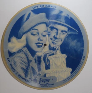78 RPM VOGUE PICTURE DISC R780 LETS GET MARRIED TOUCH ME NOT DETROIT MICHIGAN - Picture 1 of 23