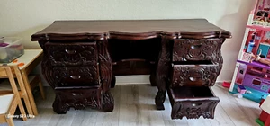 antique vanity dresser with mirror - Picture 1 of 6