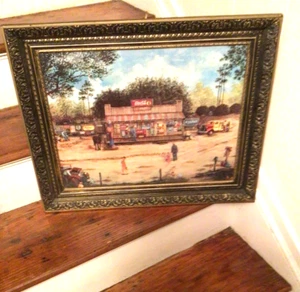 Metal Framed 1997 Coco Cola Uncle Joes Trading Post 16 Print - Picture 1 of 7