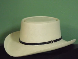 RESISTOL GAMBLER 10X SHANTUNG PANAMA STRAW COWBOY WESTERN HAT  - Picture 1 of 4