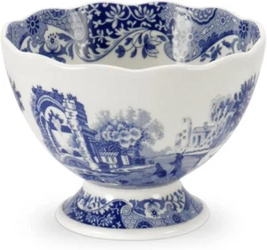 Spode Blue Italian Footed Bowl - Picture 1 of 7
