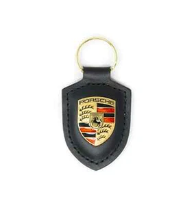 Original Porsche "Wappen - Schlüsselanhänger" Echtleder, verschiedene Farben - Bild 1 von 1