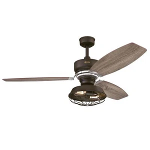 Ceiling Fan with Remote Control LED Lamp Fan Welford LED Bronze 137 CM - Picture 1 of 8