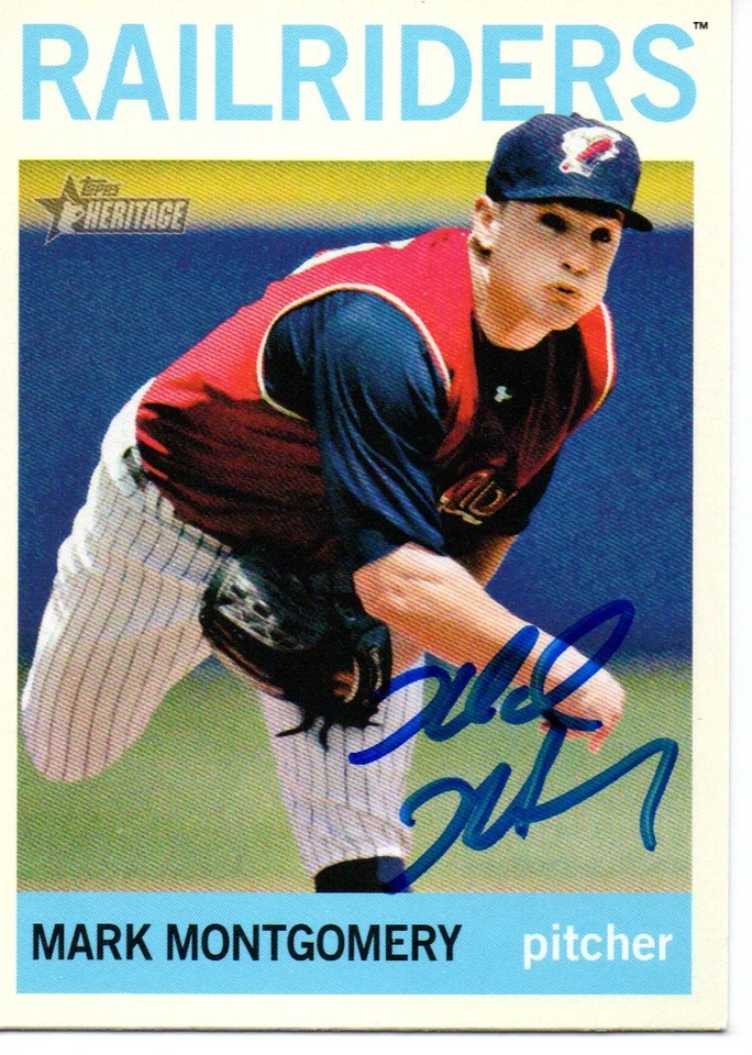 Mark Montgomery Scranton 2013 Topps Heritage Minors Signed Card - Image 1 of 1