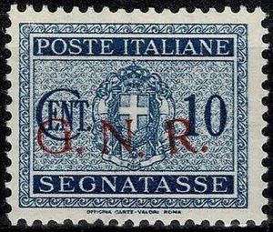 1944 Republic Social Rsi Postage Stamps 10 C.Brescia N.48 / Ie MNH Caffaz - Picture 1 of 3