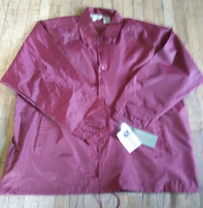 Giacca a vento Haband Maroon nuova VINTAGE uomo nylon impermeabile giacca XXL - Foto 1 di 10