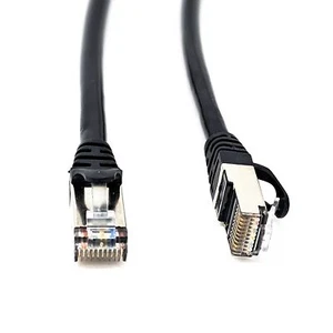 RJ50 10p10c SFTP CAT5 Stecker-Stecker Kabel mit geschirmten Steckern schwarz 5M - Bild 1 von 1