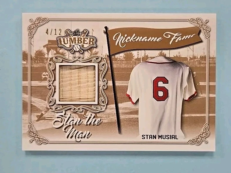 2021 Leaf Lumber Stan Musial Nickname Fame Bat Relic #NF-30 Card /12 - Image 1 of 2
