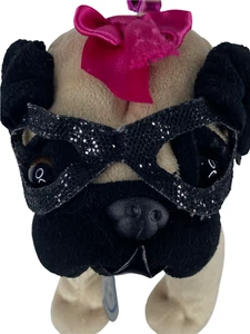 Girl Purse Pug Tan Black Pink with Sequins by Pooch & Co Dog - Picture 1 of 11