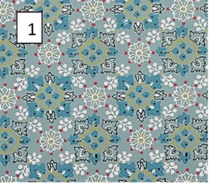 DOLLS HOUSE WALLPAPER 12-48th scale 1960s style paper, peel & stick or fabric - Picture 1 of 6