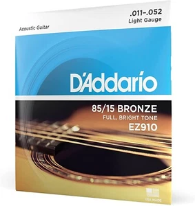 D'Addario Set Corde Chitarra Acustica EZ910, Ez Great American, Bronzo, 11-52 - Foto 1 di 12