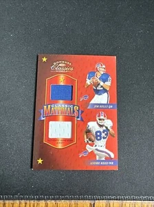 2002 Donruss Classics Jim Kelly and Andre Reed 8/100 CM-28 GAME WORN Bills🔥 - Picture 1 of 2