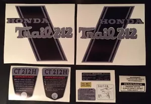 CT70 K0 H Style CARBON FIBER "Trail 212" frame Decals, Graphics Full Set, 212cc - Picture 1 of 4