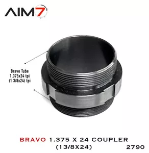 AIM7 17-4 billet Steel Bravo Hub Connector (1 3/8x24)1.375-24 TPI  Male to Male - Picture 1 of 5
