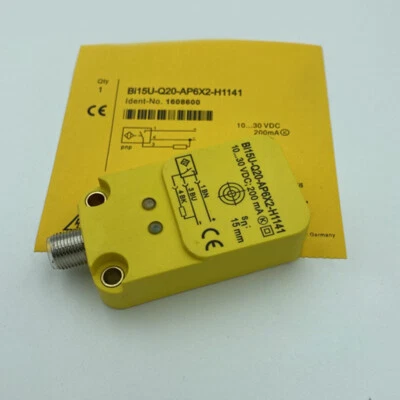 PNP 1608601 BI15U-Q20-RP6X2-H1141 For TURCK Inductive Sensor - Image 1 of 3