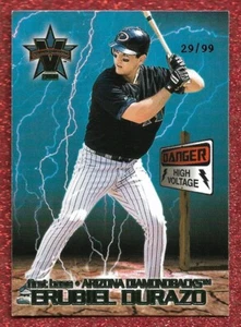 2000 PACIFIC VANGUARD HIGH VOLTAGE GREEN #2 ERUBIEL DURAZO #D 29/99 DIAMONDBACKS - Picture 1 of 1