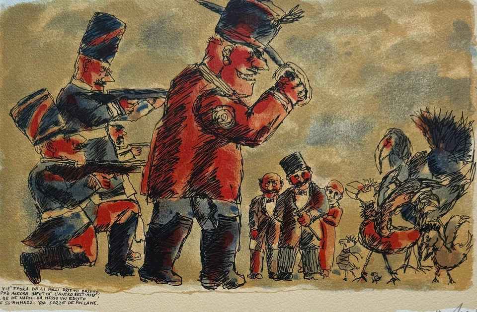 Li polli Franz Borghese Opera SERIGRAFIA Firmata Numerata su Carta 50x35 Pop Art - Immagine 1 di 1