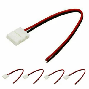 2pin 8/10mm Clip Wire Connector 3528 5050 5630 LED Strip Light PCB Connect Cable - Picture 1 of 11