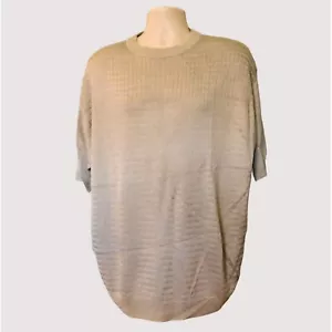 Kassel Pullover Herren XL hellbraun champagner strukturiert leicht Sommer kurzarmig - Bild 1 von 5