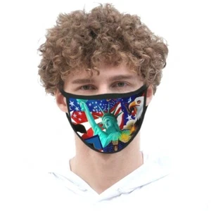FACE MASK American Flag Liberty Reusable Washable Unisex Face Cover USA Seller - Picture 1 of 3