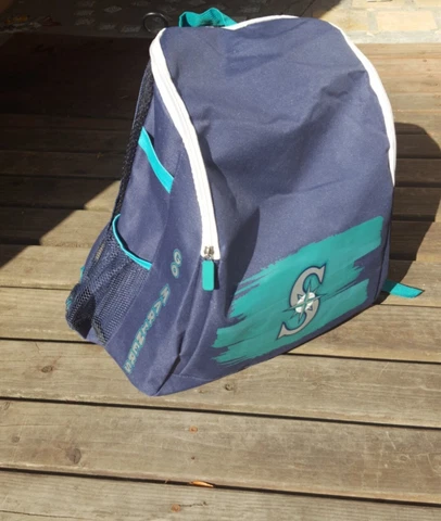 Seattle Mariners Play Ball Kids SGA 2022 Backpack Blue and Green  Brand New Cover