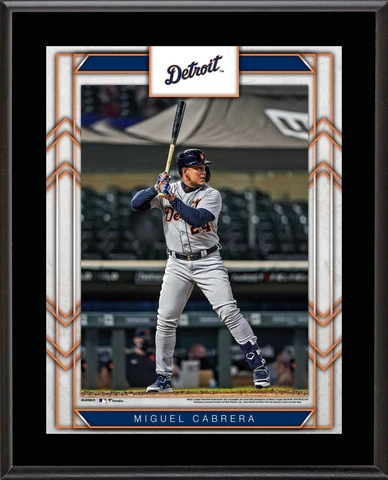 Miguel Cabrera Detroit Tigers 10.5" x 13" Sublimated Player Plaque Cover