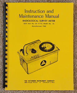Victoreen CDV-715 #1A Radiological Survey Meter Instruction Manual CD V-715 1A