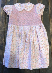 The Beaufort Bonnet Company Girls Size 7 Pink Floral Ruched Dress - Picture 1 of 5
